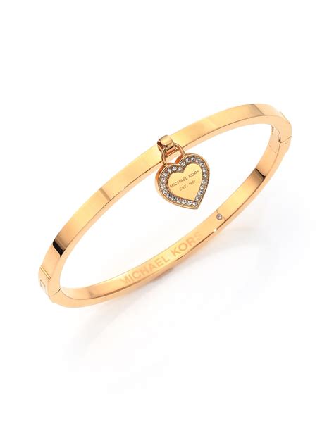 how to open michael kors bracelet with heart lock|Michael Kors diamond bangle bracelet.